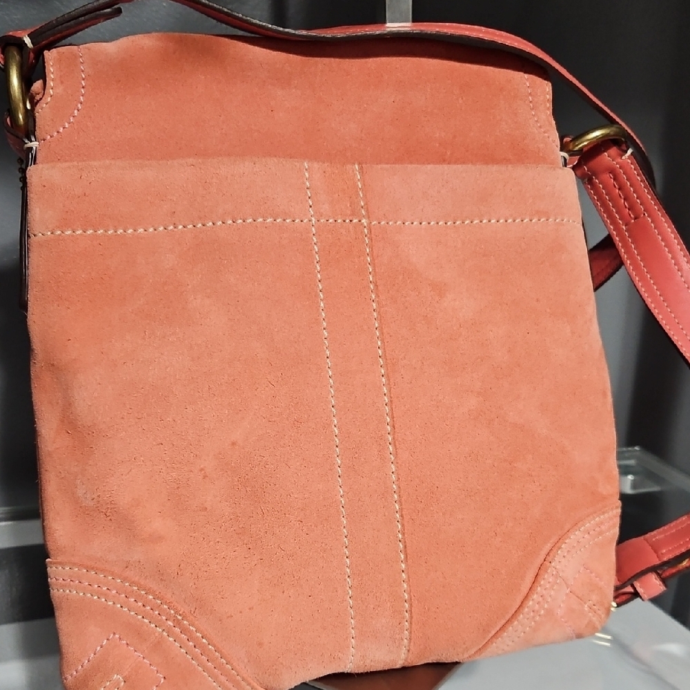 COACH NWT SOHO SUEDE SALMON PINK Crossbody Bag with Coach Suede Kit - Picture 6 of 15